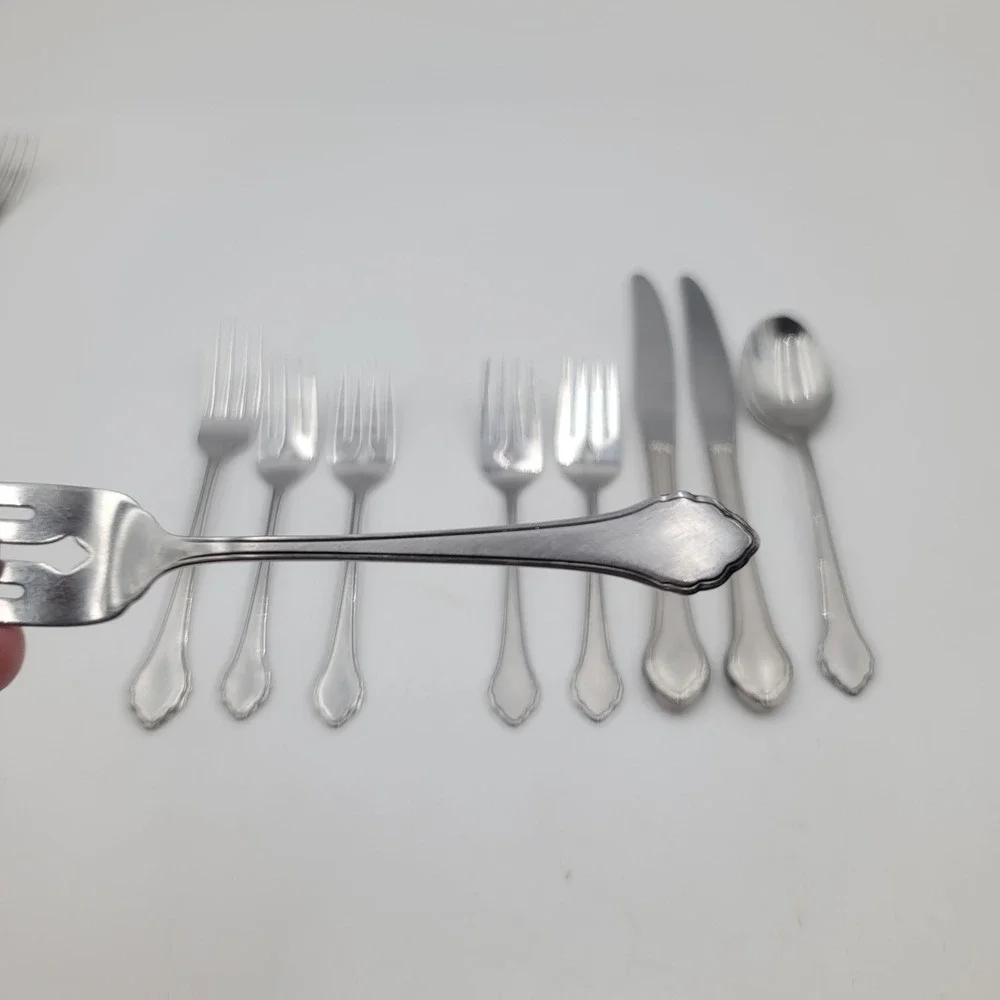 9pc Oneida Summer Mist Autumn Glow Wm A Rogers Deluxe Stainless Flatware Set